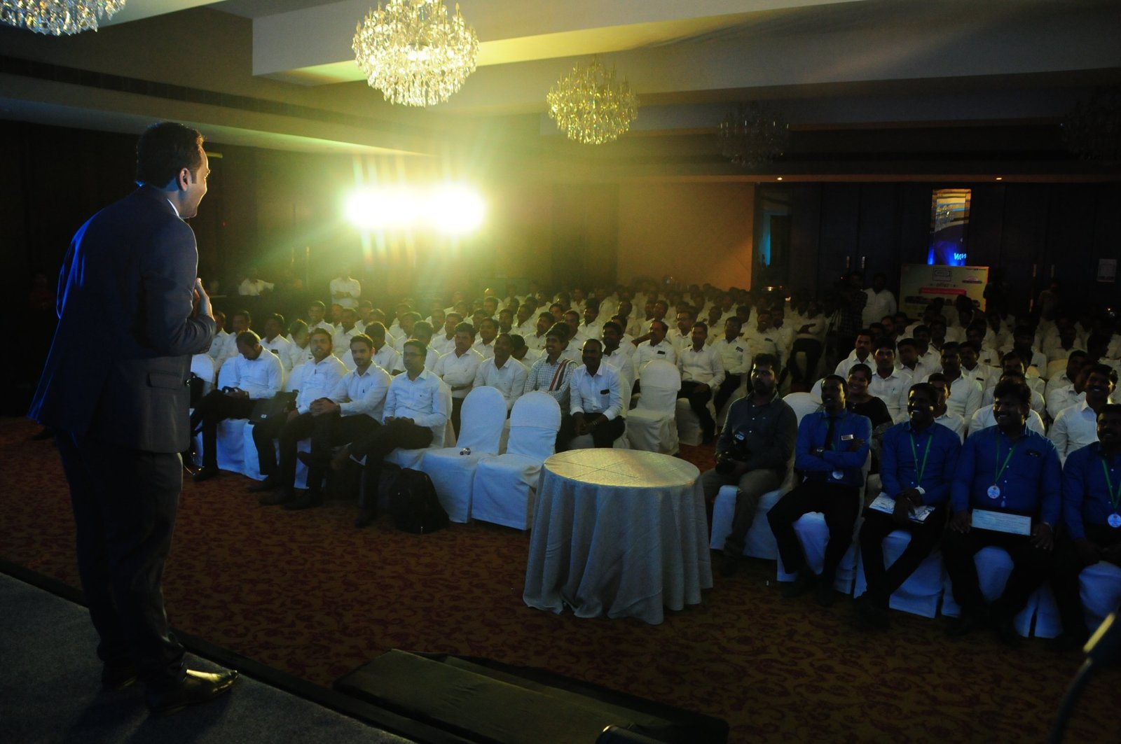 Saurabh Chharia addressing a corporate audience